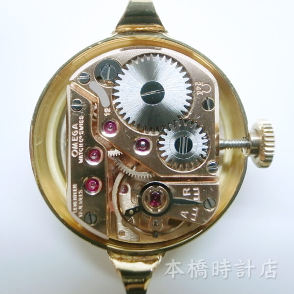 K18 OMEGA オメガ　 2616  レディース　アンティーク　Cal.244  1950年製 - 画像 (11)