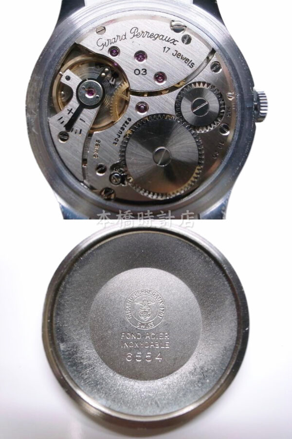 GP　ジラールペルゴ　GIRARD PERREGAUX 手巻　スモセコ　Cal.03BE - 画像 (10)