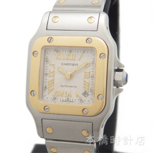 K18/SS　カルティエ　CARTIER サントスガルベSM  SANTOS GALBEE 20周年記念