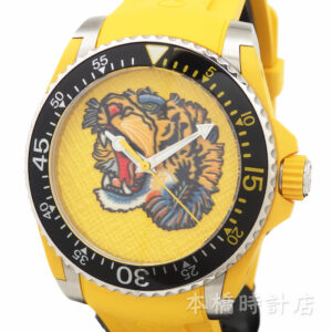グッチ　ダイブ　GUCCI DIVE 136.3 クォーツ　イエロー　タイガー　トラ　YA136317