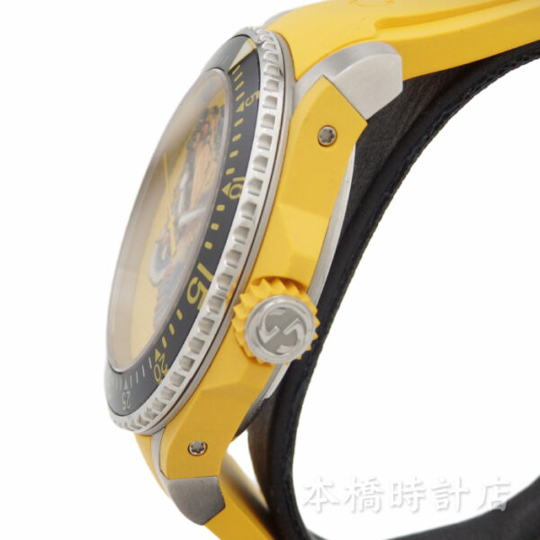グッチ　ダイブ　GUCCI DIVE 136.3 クォーツ　イエロー　タイガー　トラ　YA136317 - 画像 (4)
