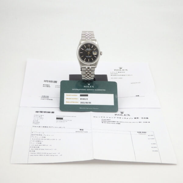ロレックス　ROLEX  デイトジャスト　1603  メンズ　ブラック　黒 - 画像 (12)