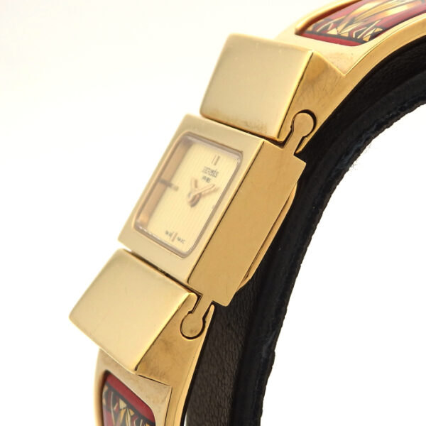 エルメス　HERMES　ロケ　L01.201 七宝焼き バングルウォッチ - 画像 (4)