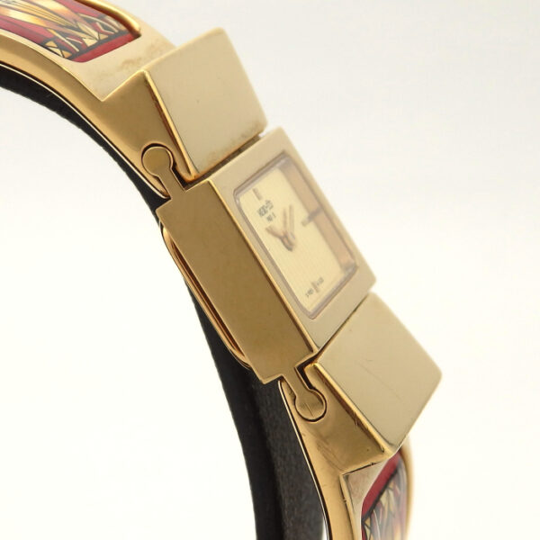 エルメス　HERMES　ロケ　L01.201 七宝焼き バングルウォッチ - 画像 (5)