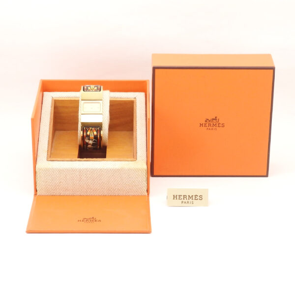 エルメス　HERMES　ロケ　L01.201 七宝焼き バングルウォッチ - 画像 (12)