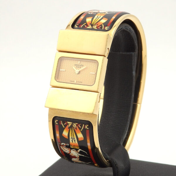 エルメス　HERMES　ロケ　L01.201 七宝焼き バングルウォッチ - 画像 (6)