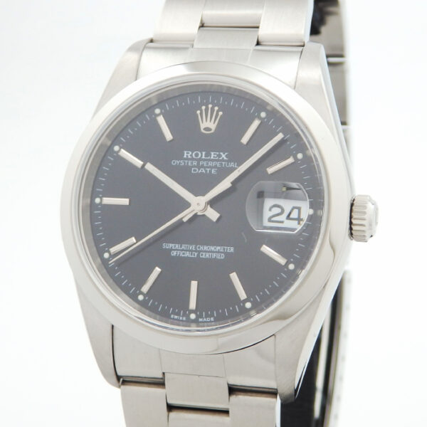 ROLEX ロレックス　15200　オイスターパーペチュアルデイト　ブラック　黒　D番 - 画像 (2)