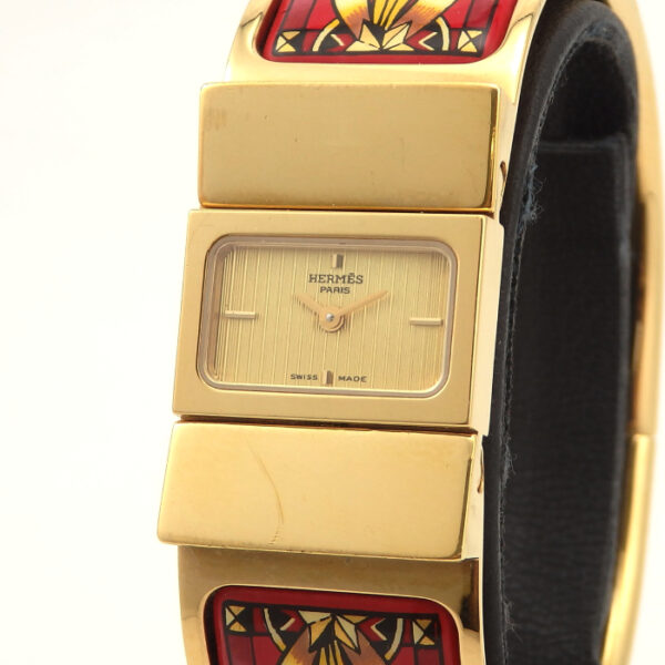 エルメス　HERMES　ロケ　L01.201 七宝焼き バングルウォッチ