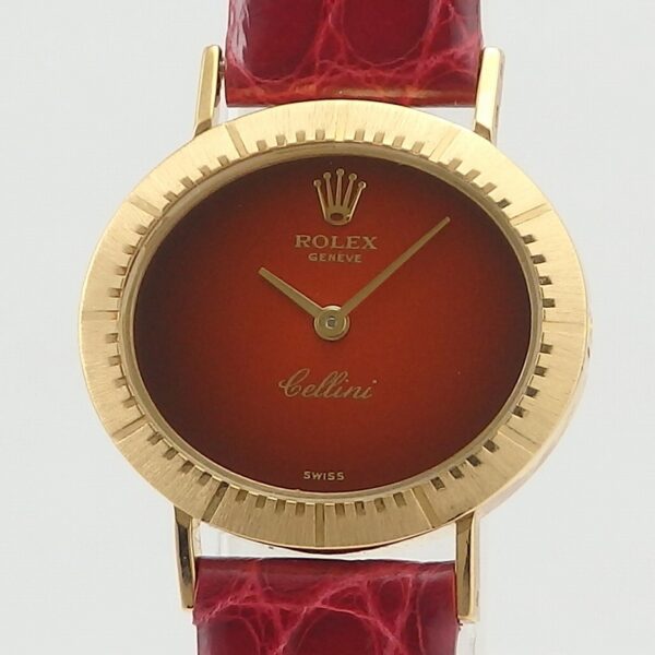 K18YG　ROLEX　チェリーニ　ブラウングラデーション4081 - 画像 (2)