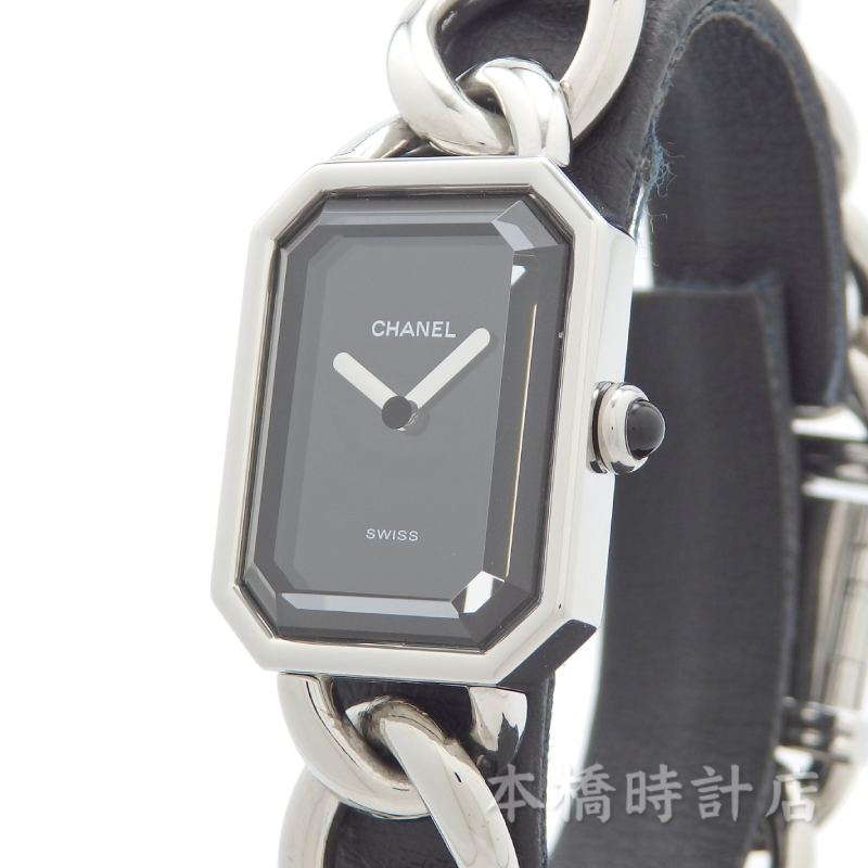 シャネル　プルミエール　H0452　Lサイズ　ブラック文字盤　SS　点検・電池交換済み　入荷しました！