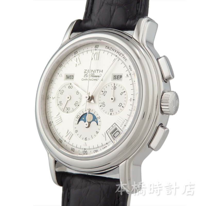ゼニス　01.0240.410　クロノマスター　エルプリメロ　ムーンフェイズ　OH済み　入荷しました！