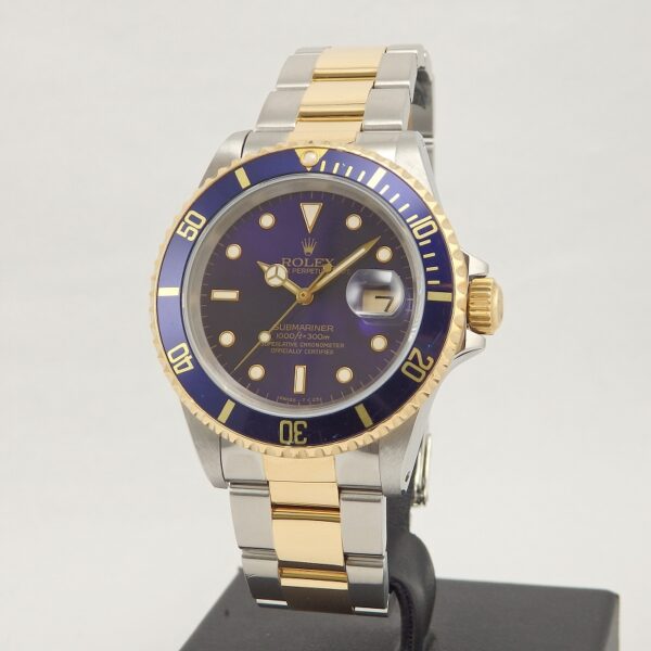 K18/SS　ROLEX　16613　サブマリーナ　バイオレット　X番 - 画像 (6)