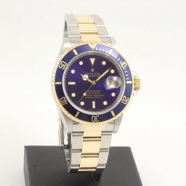 K18/SS　ROLEX　16613　サブマリーナ　バイオレット　X番 - 画像 (7)