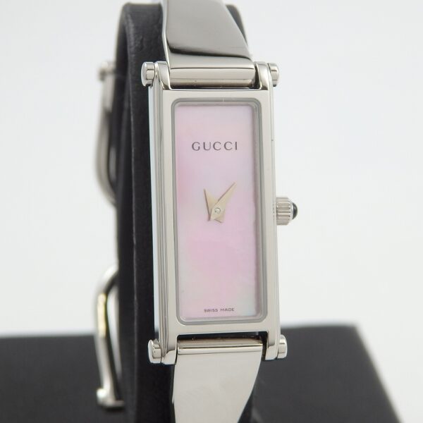 GUCCI　1500L　レクタングル　ピンクシェル文字盤 - 画像 (3)