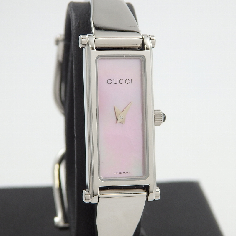 GUCCI 1500L レクタングル ピンクシェル文字盤 - 画像 (3)