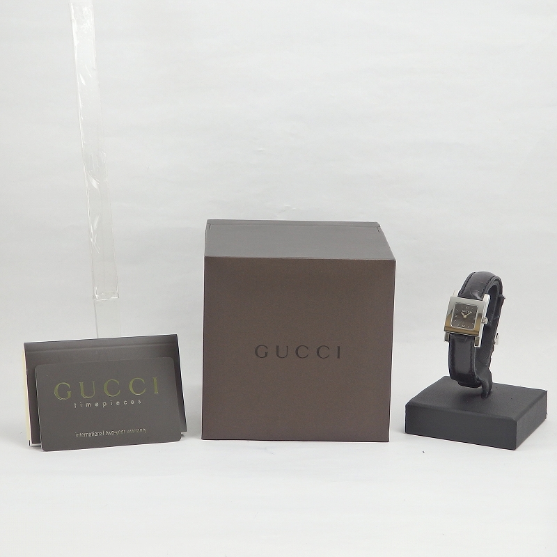 GUCCI 7900P スクエアー ブラック文字盤 - 画像 (12)