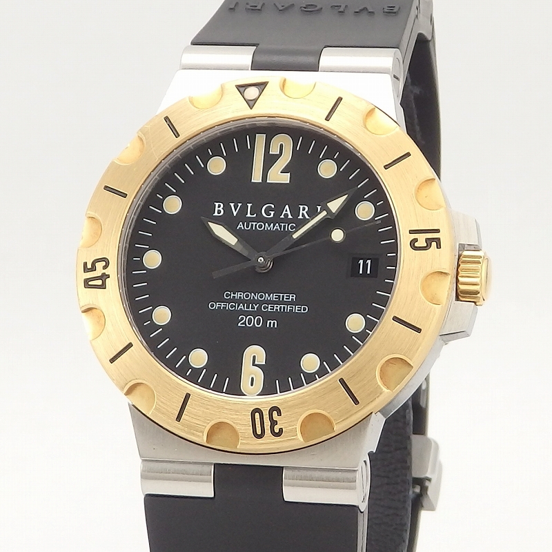 K18/SS BVLGARI SD38SG ディアゴノ スクーバ - 画像 (2)