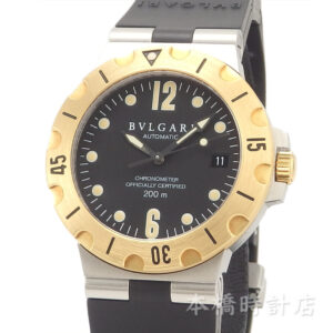 3575091025-1SNS K18/SS BVLGARI SD38SG ディアゴノ スクーバ