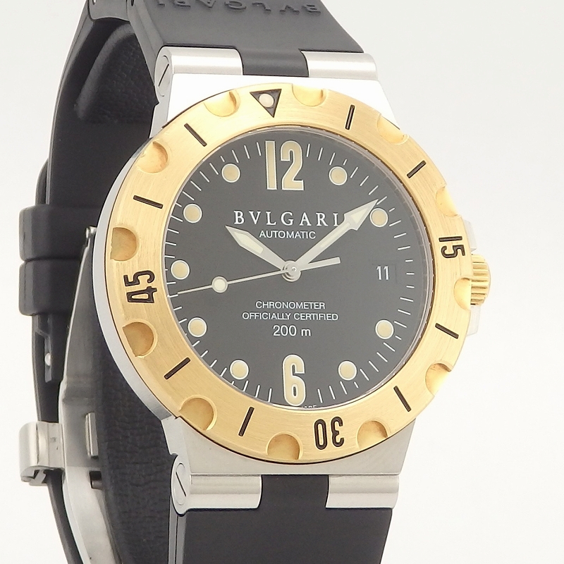 K18/SS BVLGARI SD38SG ディアゴノ スクーバ - 画像 (3)