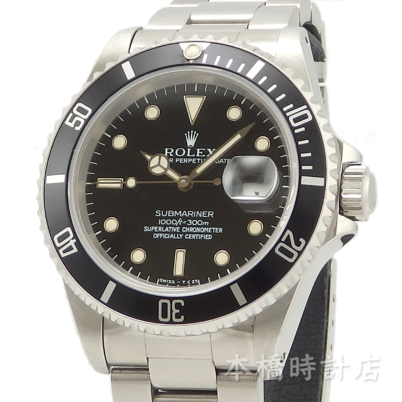 ロレックス　16610　サブマリーナ　デイト　SUBMARINER　ブラック文字盤　OH済み　入荷しました！